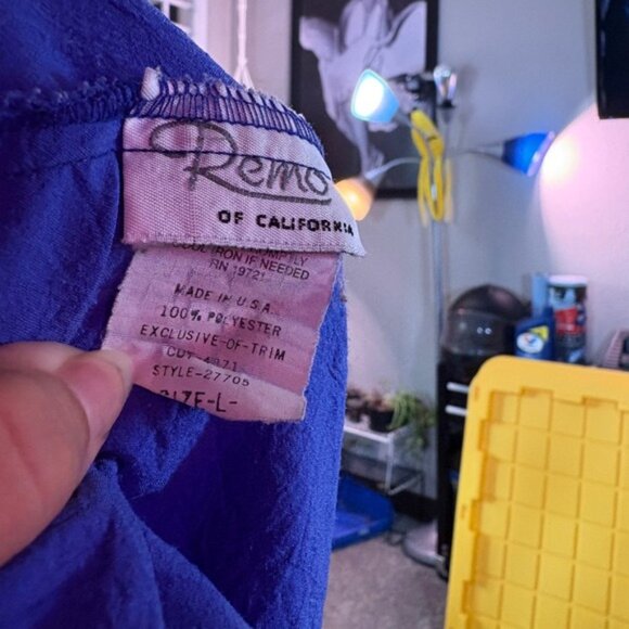 Remo of California Women's L Blue Pants Suit 2 Piece Set Blazer Pants Made USA - Picture 2 of 10